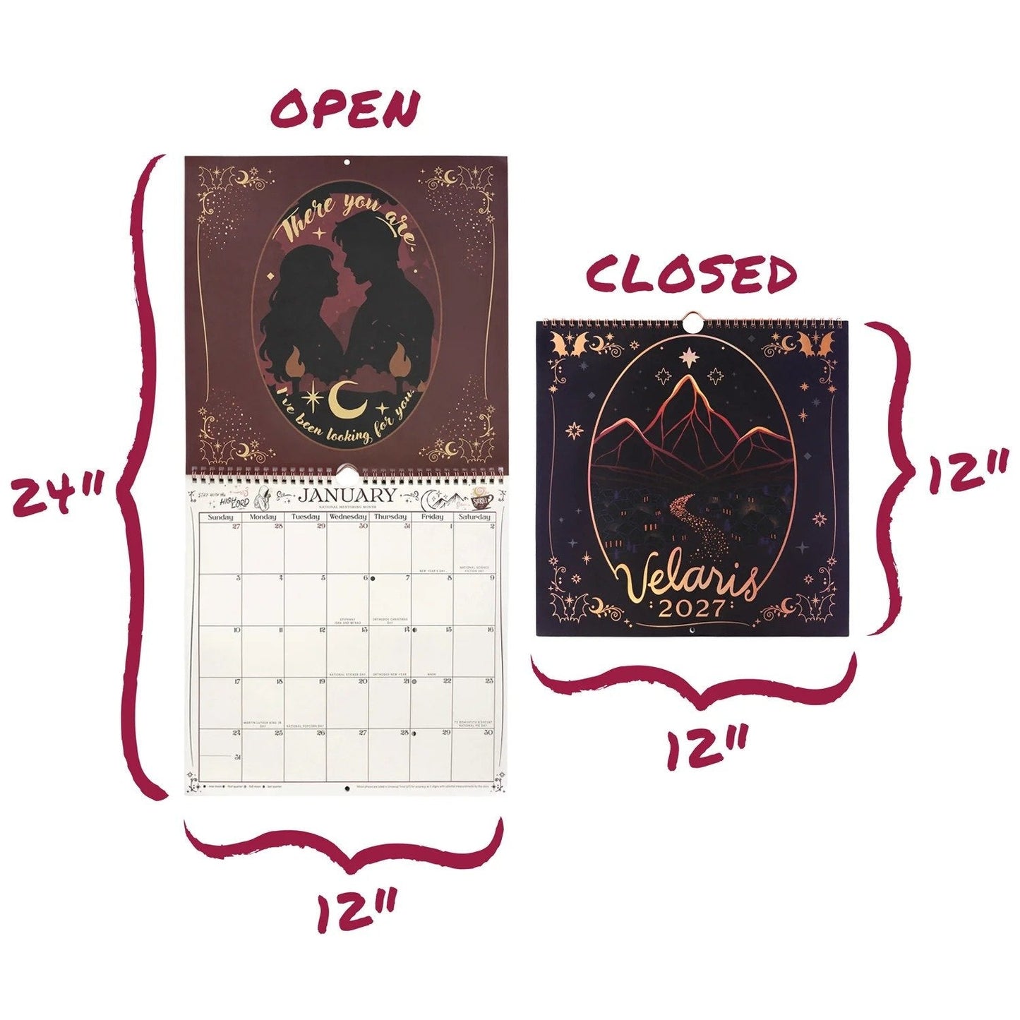 🔥HOT SALE 49% OFF🌙 A Court of Thorns and Roses: Velaris 2027 Weekly Planner ✨ Officially Licensed Fantasy Organizer
