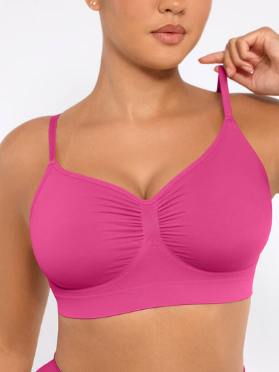 TK Plus-Size Wireless Nursing Bra with Pads – Seamless, Beautiful-Back Design for Full Busts