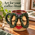 Mood & Muse – Handcrafted Whimsical Face Ceramic Mug Collection