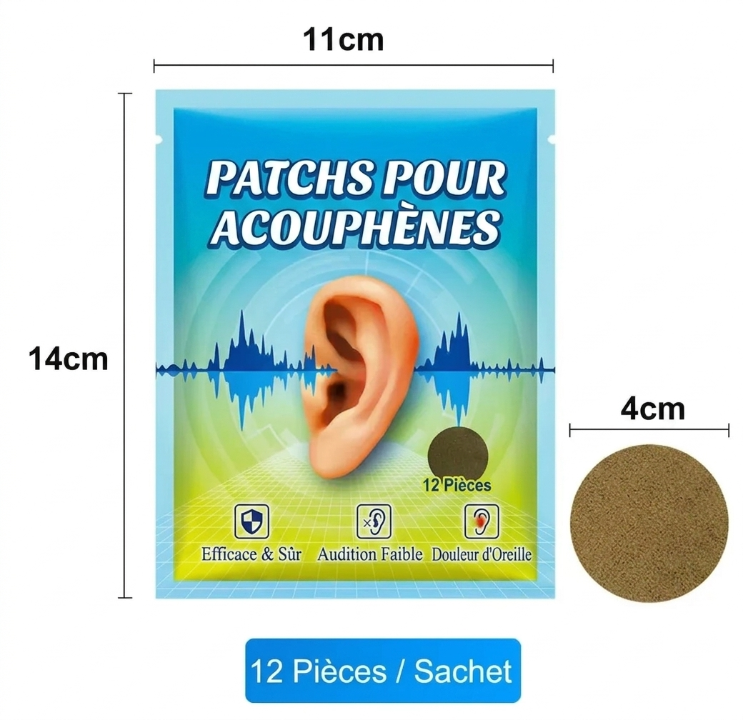 Patchs Apaisants Anti-Acouphènes – Soulagement Naturel & Ciblé