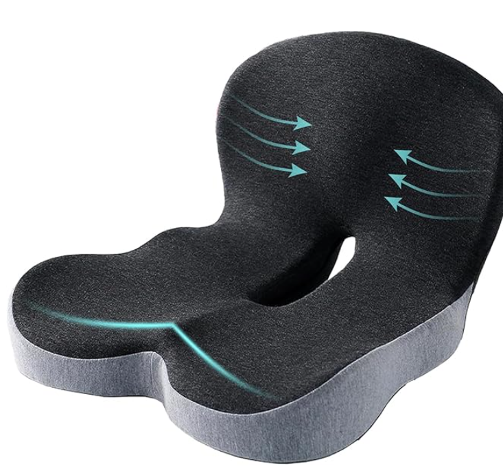Coussin de siège antidérapant en mousse à mémoire de forme