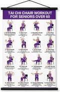 Senior Wellness Exercise Poster – 16-Step Chair Tai Chi Routine for Daily Mobility