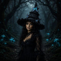 š¦ Gothic Butterfly Witch Hat ā Detachable Dark Fantasy Halloween Costume Hat