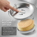 ✨ Stainless Steel Cake Pan with 360° Rotating Release Cutter
