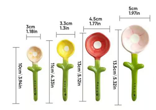 Adorable Ceramic Flower Spoon – Cute Floral Design