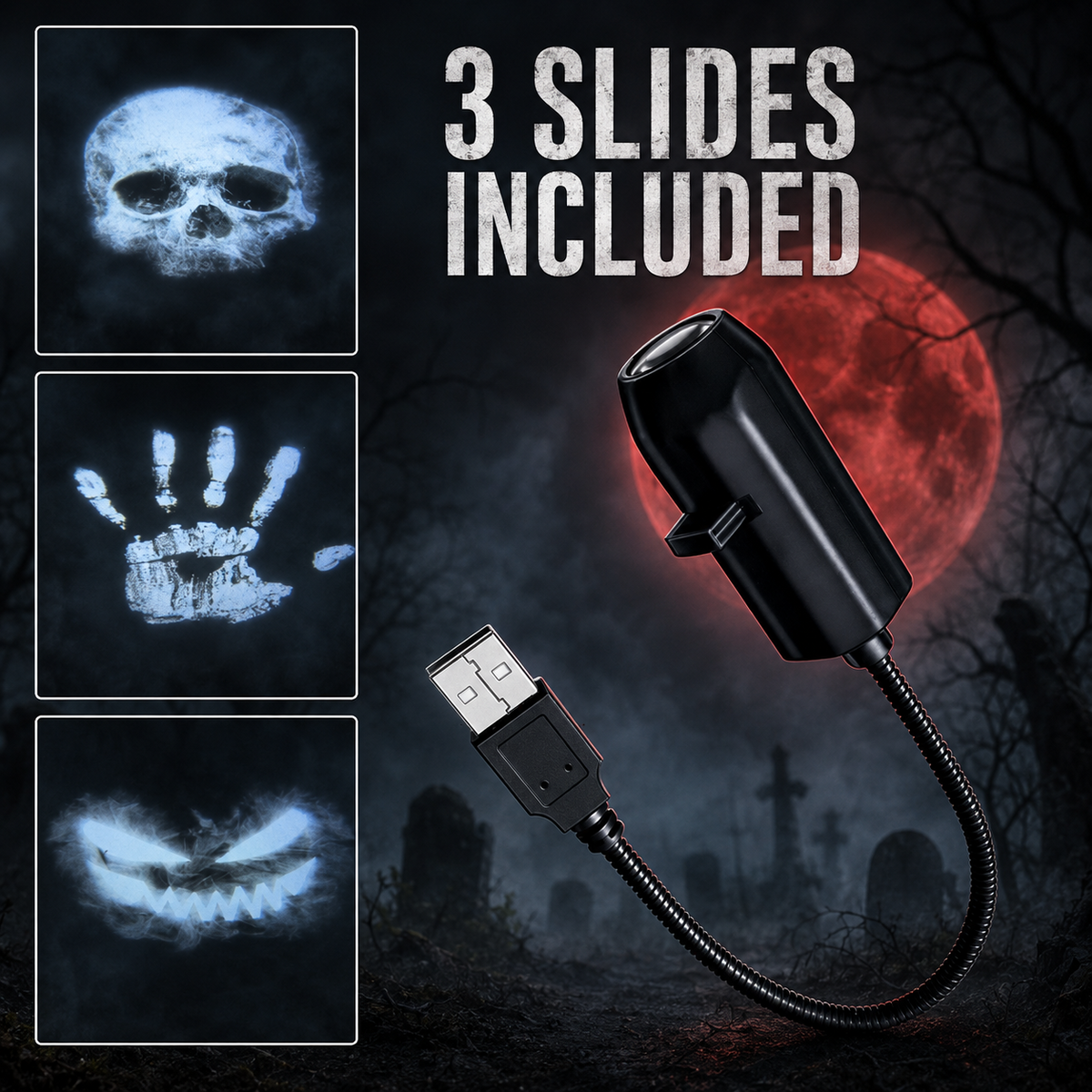 🔥 Last Day 50% OFF✨-🎄Plug & Play HD Holiday Projector for Easy Christmas & Halloween Decor 👻