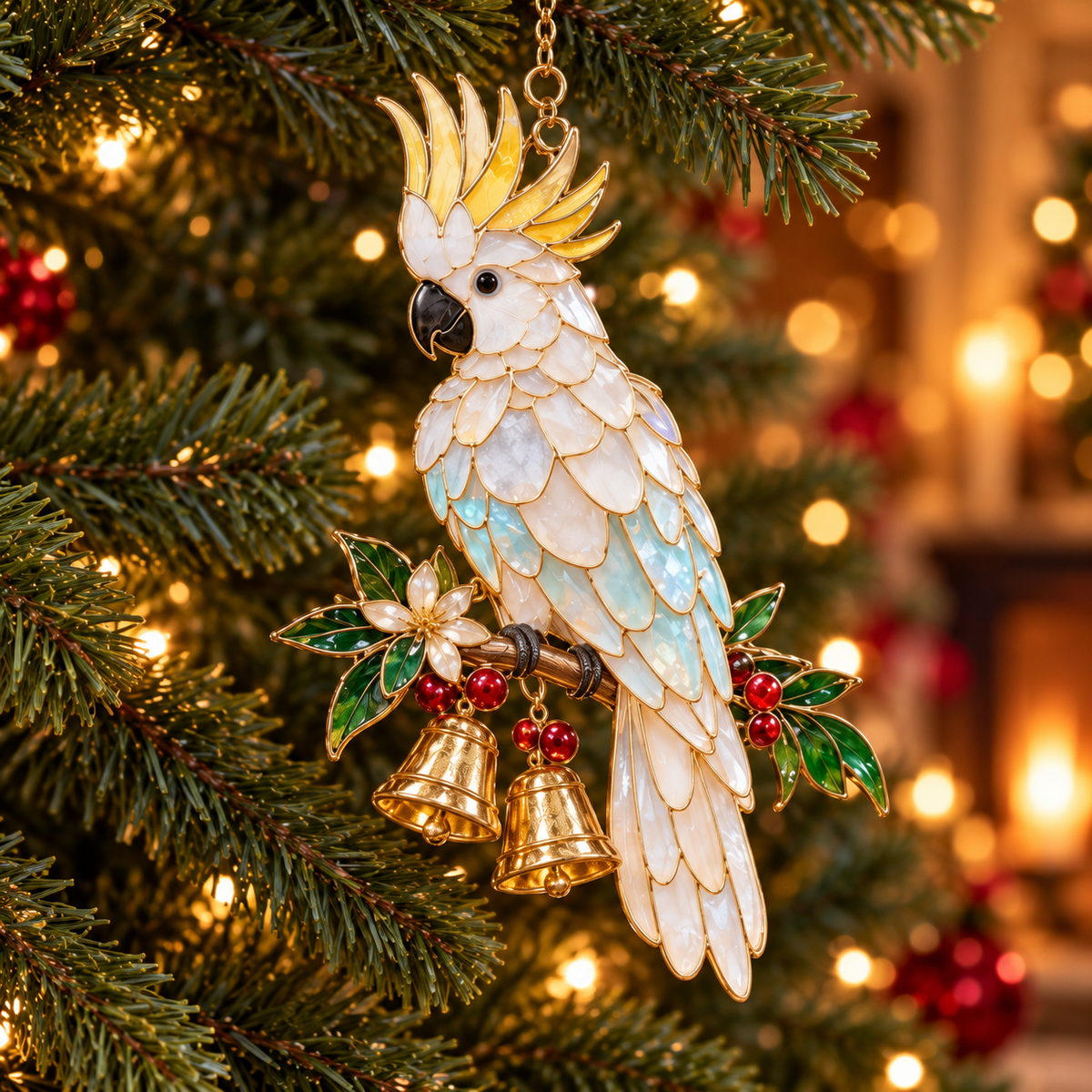 🦜 Holiday Celebration 50% OFF ✨-Colorful Tropical Parrot Christmas Ornaments Set of 6 🌴