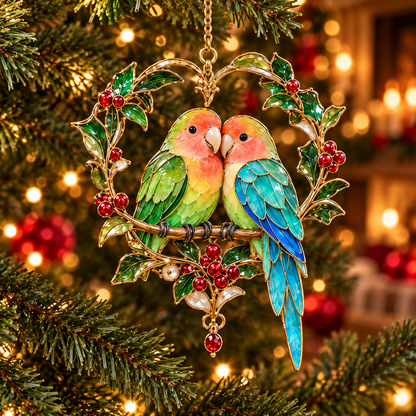 🦜 Holiday Celebration 50% OFF ✨-Colorful Tropical Parrot Christmas Ornaments Set of 6 🌴
