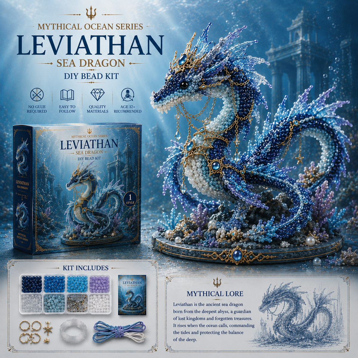 ⏰Last day Promotion 🔥-🌊 Mythical Ocean DIY Bead Kit