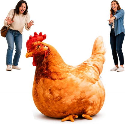 🐔Last day Promotion 🔥-☁️ Realistic Chicken Plush Pillow – Cute Cozy Farmhouse Decor Cushion 🏡