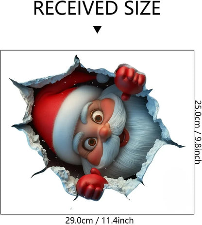 🎅 3D Santa Face Stickers – Easy Peel-and-Stick Holiday Magic ✨