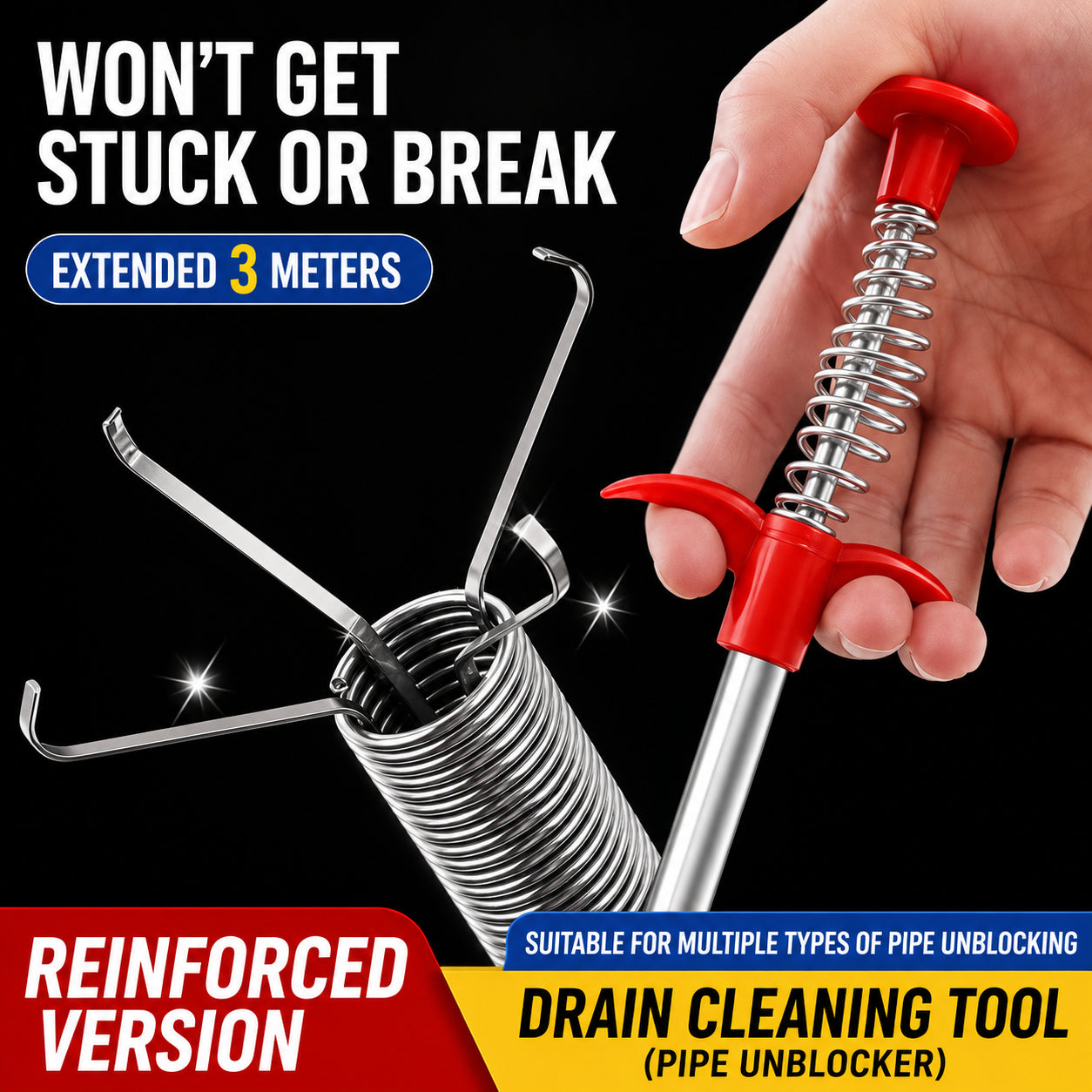 ⏰Last day Promotion 🔥🚿Professional Drain Clog Remover Tool – A Must-Have For Every Home