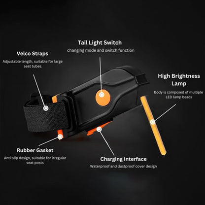 ⏰Last day Promotion 🔥-🚴 Bright LED Bike Rear Light Keeps You Safe During Night Rides ✨