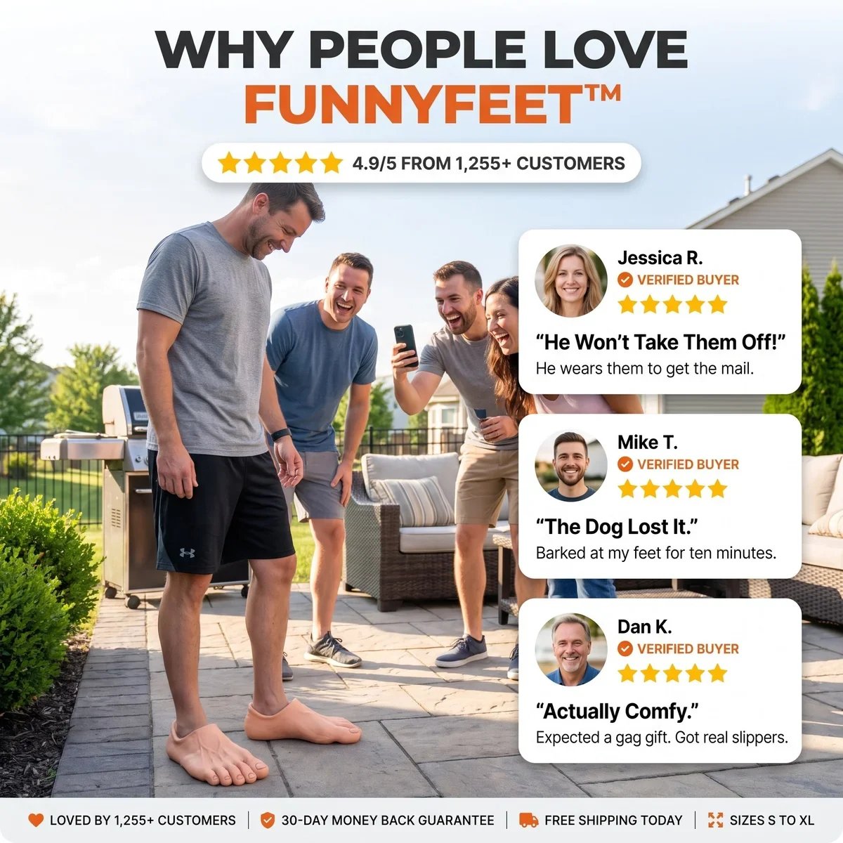 🔥Last Day 49% OFF – The Big Toe Energy Slides – Realistic Giant Foot Slippers