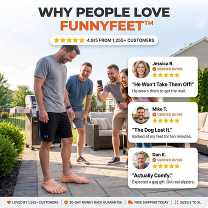 🔥Last Day 49% OFF – The Big Toe Energy Slides – Realistic Giant Foot Slippers