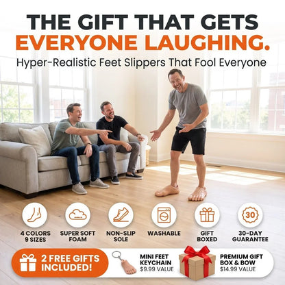 🔥Last Day 49% OFF – The Big Toe Energy Slides – Realistic Giant Foot Slippers