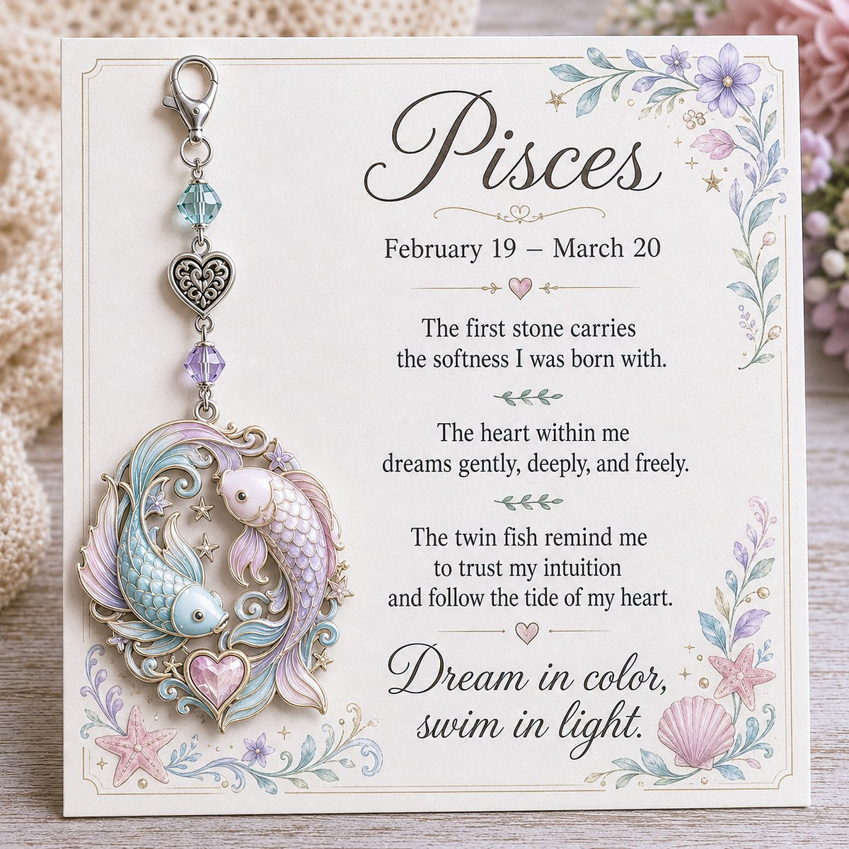 ⏰Holiday Celebration 50% OFF🔥 -✨ Personalized Zodiac Birthstone Keychains & Cards  ♈💎