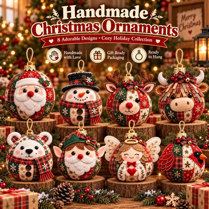 🎄 50% OFF – DIY Patchwork Christmas Ornament Kit – Cozy Handmade Holiday Decor ✨
