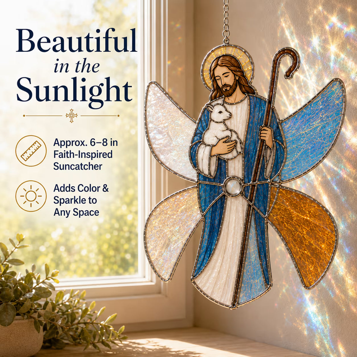 ⏳ Last Day 50% OFF –✝️Beginner-Friendly 3D Christian & Christmas Suncatcher DIY Kit 🎄