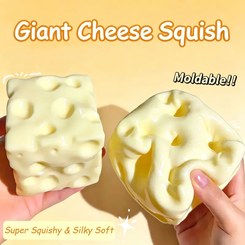 ⏰Last day Promotion 🔥-🧀 Slow Rising Cheese Squishy Fidget Toy for Endless Squeeze Fun ✨