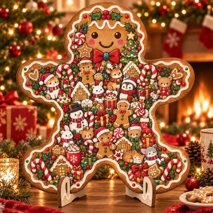 🔥 Last Day 50% OFF✨-🧩Wooden Christmas Puzzle with Stand – 8 Festive Designs to Build & Display 🎄
