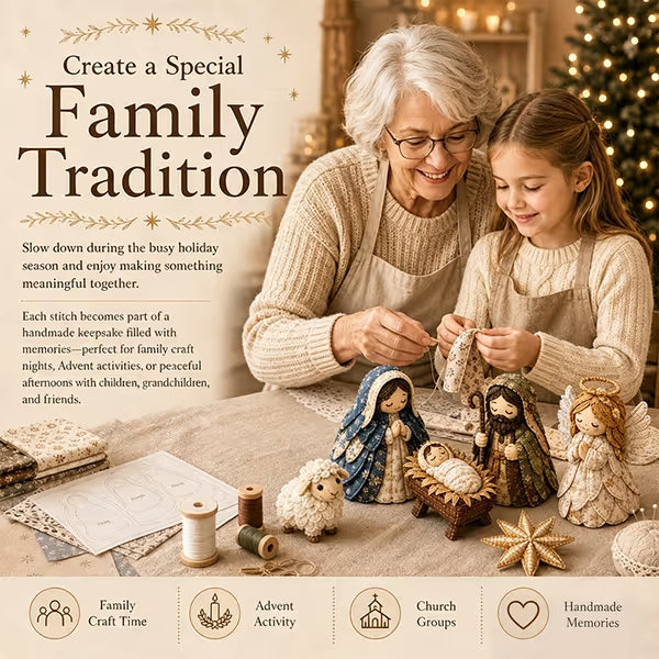 🔥 Last Day 50% OFF✨-🎄 DIY Patchwork Nativity Sewing Kit for Meaningful Holiday Crafting  Decor ✨