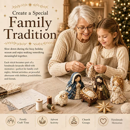 🔥 Last Day 50% OFF✨-🎄 DIY Patchwork Nativity Sewing Kit for Meaningful Holiday Crafting  Decor ✨