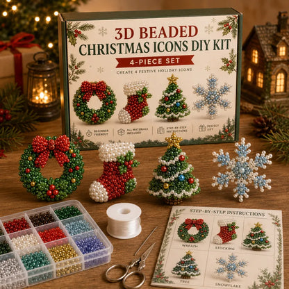🔥Last Day 60% OFF -🎄Christmas Beaded DIY Ornament Kit – ✨3D Handmade Holiday Decorations & Creative Craft Set