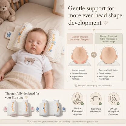 👶 Baby Comfort Support Pillow – Soft Ergonomic Head & Body Cushion for Babies