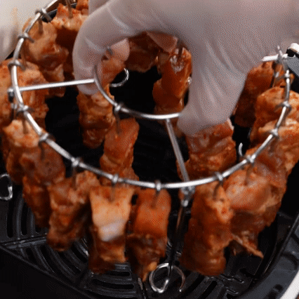 ⏰Last day Promotion 🔥-🥩 Air Fryer Kebab Grill Makes Juicy BBQ Skewers Easily 🍤