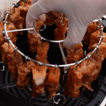 ⏰Last day Promotion 🔥-🥩 Air Fryer Kebab Grill Makes Juicy BBQ Skewers Easily 🍤