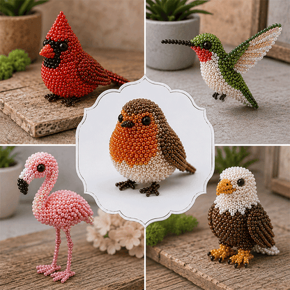 ⏰Last day Promotion 🔥-🦩✨ DIY Bird Beading Kit Create Beautiful Handmade Art 💎🌸