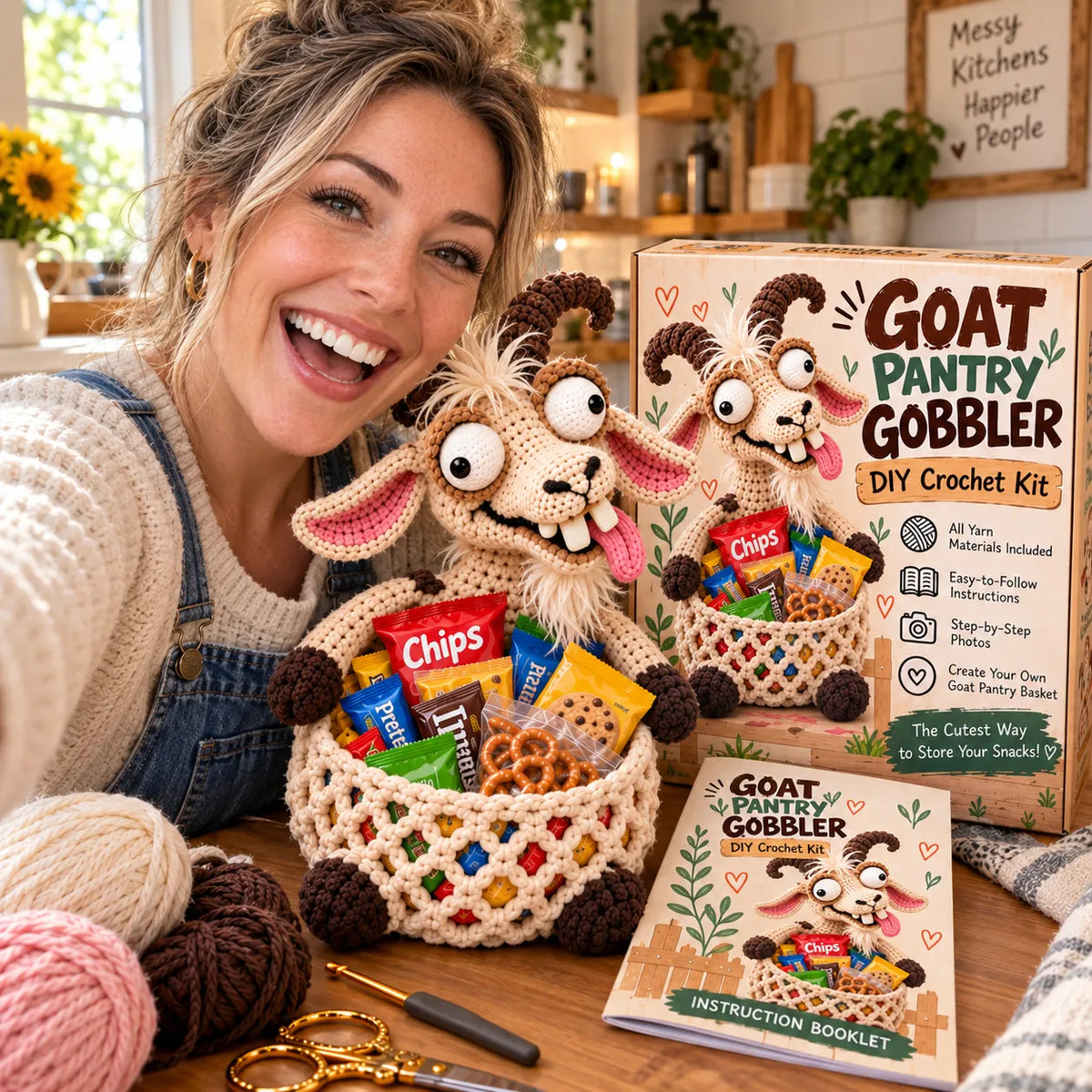 🧶 Holiday Celebration 50% OFF ✨-😂Funny Crochet Animal Snack Baskets for Cute Storage 🐻