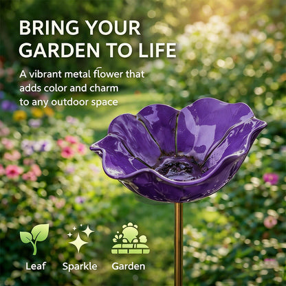 🌸 Handmade Metal Flower Garden Stake – Charming Outdoor Garden Decor