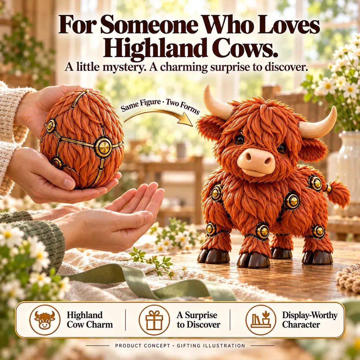 🐮 Last Day 50% OFF✨-⚙️ Watch This Little Egg Transform Into a Highland Cow! 🥚