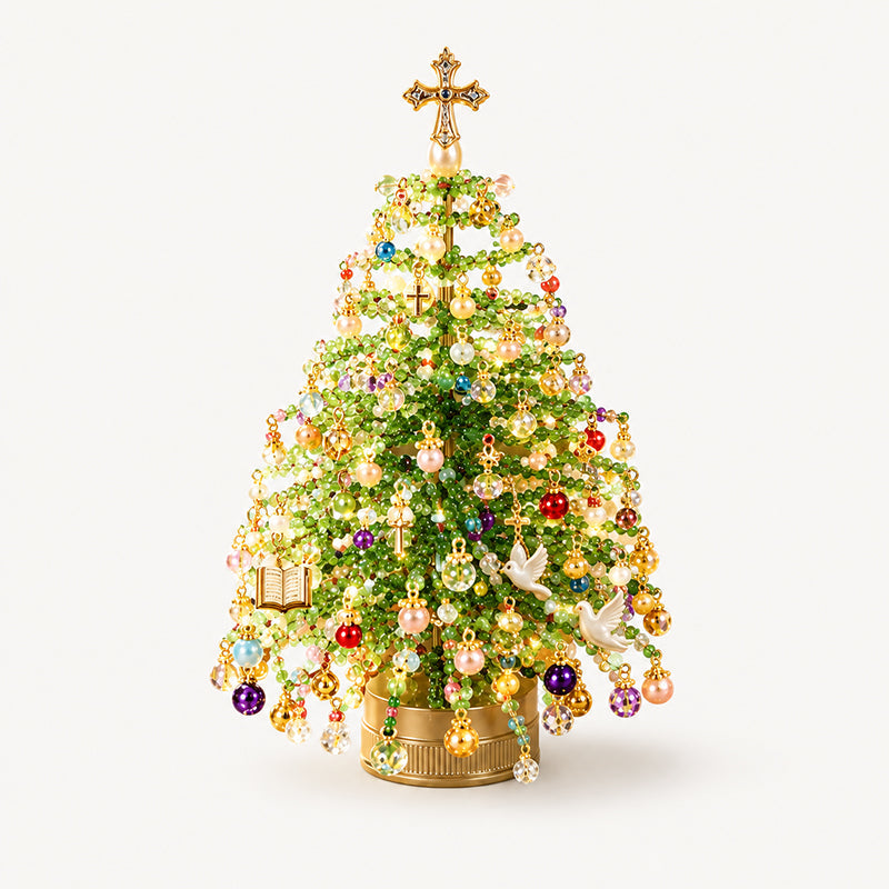 ⏰Last day Promotion 🔥-🎄✨ DIY Beaded Christmas Tree Kit Create Festive Handmade Decor 🎁💚
