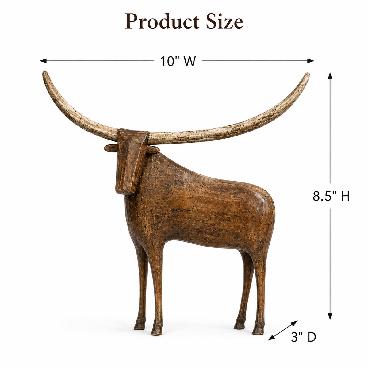 🔥 Today Only 50% OFF-🐂Vintage Longhorn Bull Sculpture