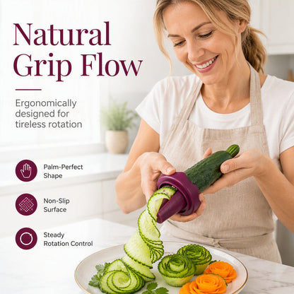 🌹 50% OFF + BUY 1 GET 2 FREE! 🥕 Manual Vegetable Spiralizer & Rose Flower Curler