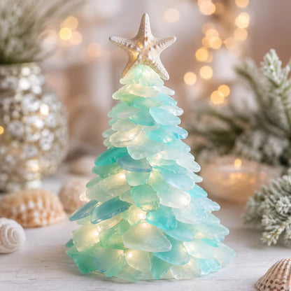 🎁Last Day 50% OFF✨-🎅 Lighted Sea Glass Santa DIY Kit for Easy, Festive Christmas Decorating ✨
