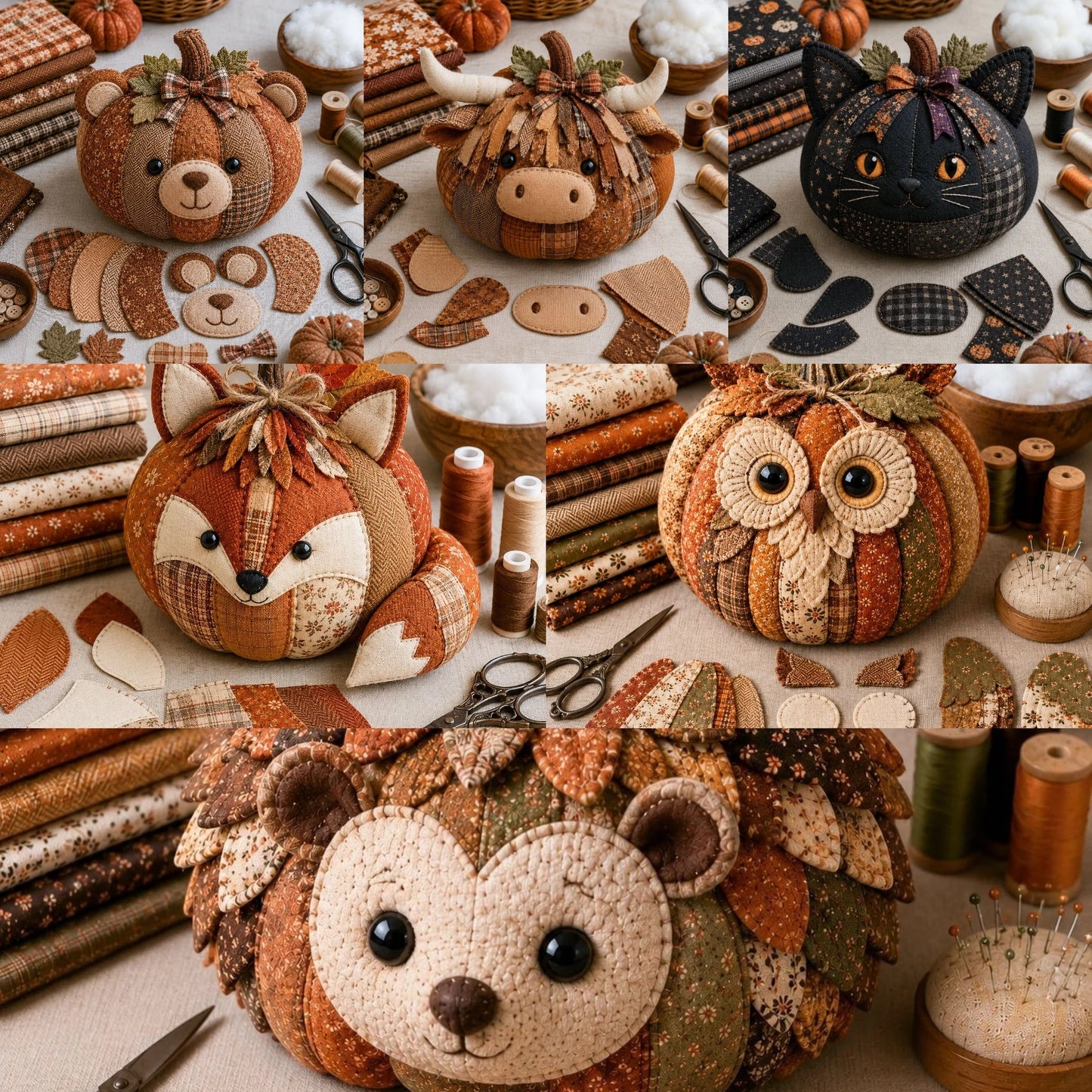 🔥Last Day 49% OFF - DIY Animal Pumpkin Felt Sewing Kit & Halloween Craft Set for Kids