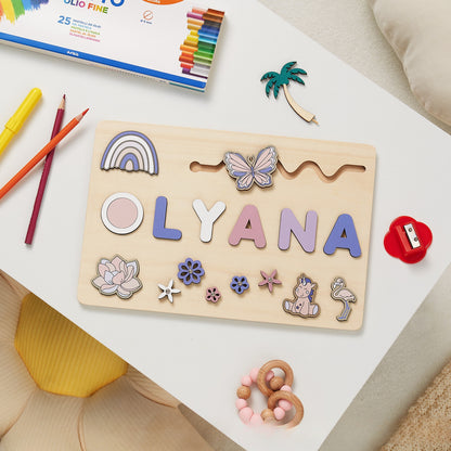 🧩Wooden Name Puzzle for Toddlers✨