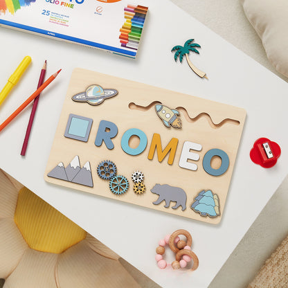 🧩Wooden Name Puzzle for Toddlers✨