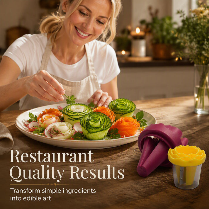 🌹 50% OFF + BUY 1 GET 2 FREE! 🥕 Manual Vegetable Spiralizer & Rose Flower Curler