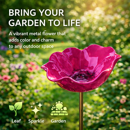 🌸 Handmade Metal Flower Garden Stake – Charming Outdoor Garden Decor