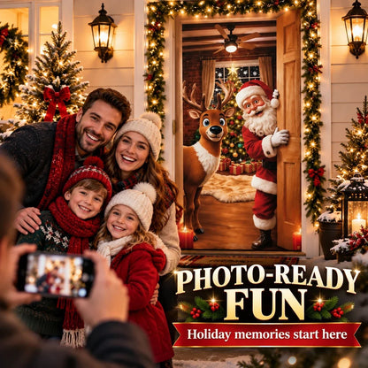 🔥 Last Day 50% OFF✨-Magical Christmas Door Cover & Holiday Party Banner 🎄