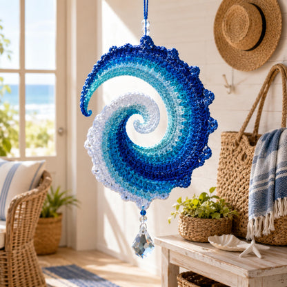 🔥 Last Day 52% OFF✨-🌊 DIY Ocean Wave Crochet Spinner For Coastal Charm 🧶💙