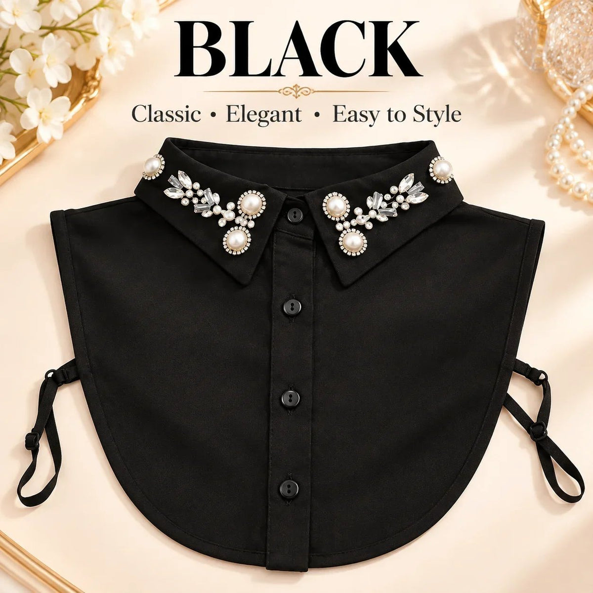 🔥 Holiday Celebration 50% OFF ✨-Add Instant Elegance with This Jeweled Detachable Collar 💎