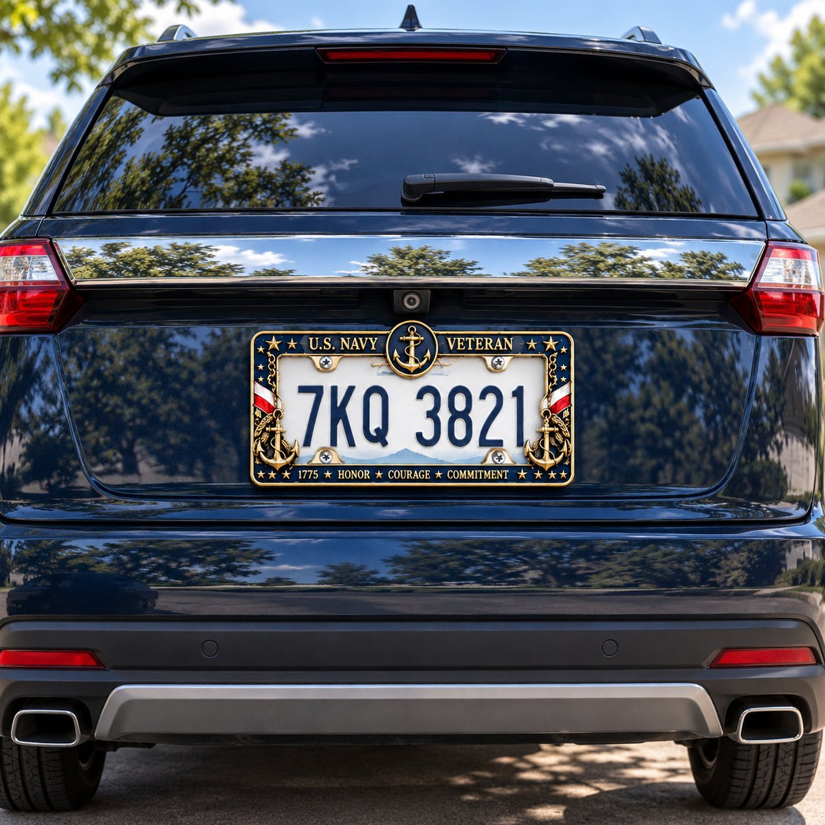 🇺🇸🦅 Honor Their Service – U.S. Military Veteran Commemorative License Plate Frame