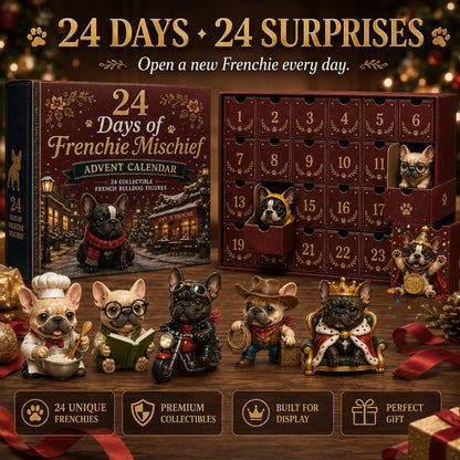 🎁 Last Day 50% OFF✨-🐶24-Day French Bulldog Advent Calendar with 24 Unique Characters & Daily Holiday Surprises 🎄