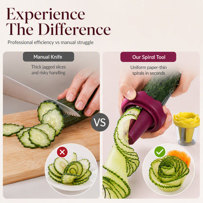 🌹 50% OFF + BUY 1 GET 2 FREE! 🥕 Manual Vegetable Spiralizer & Rose Flower Curler